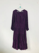 Load image into Gallery viewer, By Iris Women’s Oversized Gathered Maxi Dress | L UK14-16 | Purple
