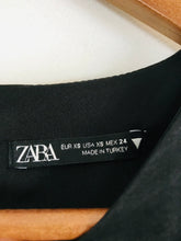Load image into Gallery viewer, Zara Women’s Bat Wing Sleeve Gathered Mini Dress | XS UK6 | Black
