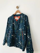 Load image into Gallery viewer, Pom Amsterdam Women&#39;s Space Print Bomber Jacket | XL UK16 | Blue
