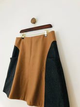 Load image into Gallery viewer, Boden Women&#39;s Colour Block Wool Blend A-Line Skirt | UK14 | Brown
