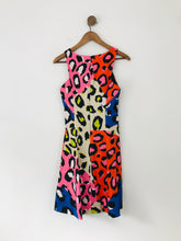 Load image into Gallery viewer, Karen Millen Women&#39;s Leopard Print Colour Block A-Line Dress | UK10 | Multicolour

