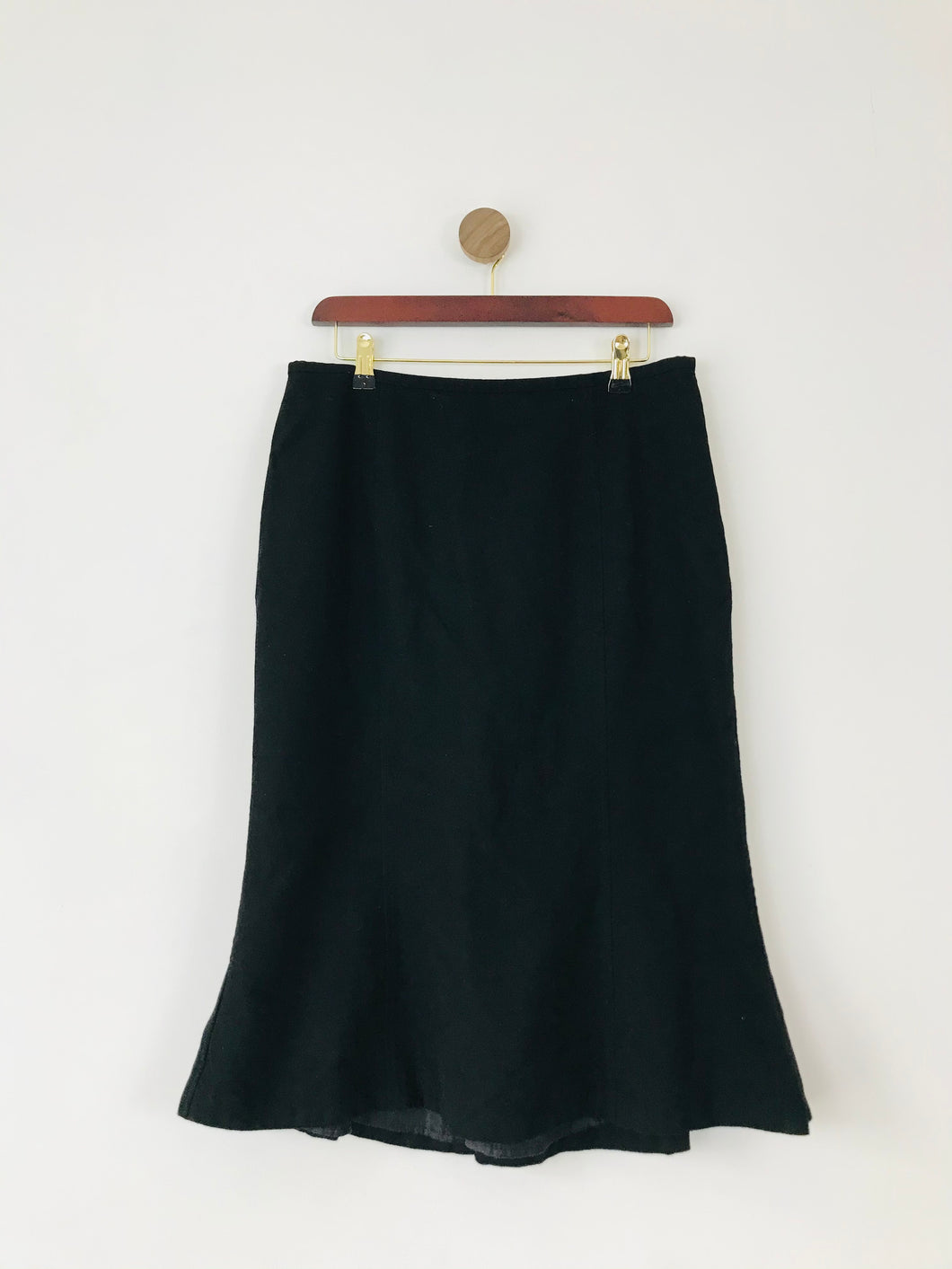 Jaeger Women’s Wool Flared Hem Pencil Skirt | UK14 | Black