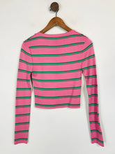 Load image into Gallery viewer, Zara Women&#39;s Striped Crop T-Shirt | M UK10-12 | Pink
