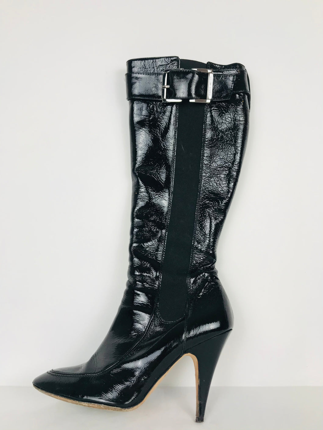 Karen Millen Womens Knee High Stiletto Boots | UK7 EU40 | Black
