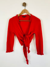 Load image into Gallery viewer, Laura Ashley Women&#39;s Angora Blend Tie Cardigan  | UK10 | Red
