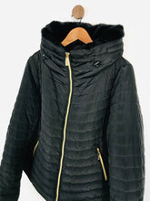 Load image into Gallery viewer, Elle Women&#39;s Faux Fur Zip Puffer Jacket | XXL UK18-20 | Black
