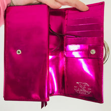 Load image into Gallery viewer, Luella Womens Metallic Clutch Purse Wallet | Small | Pink
