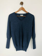 Load image into Gallery viewer, Pure Collection Women&#39;s Cashmere V neck Jumper | UK8 | Blue
