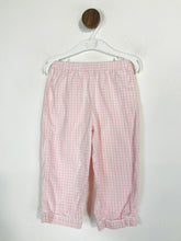 Load image into Gallery viewer, John Lewis Kid&#39;s Cotton Check Gingham Casual Trousers | 12-18 months | Pink
