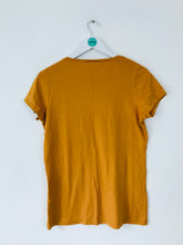 Load image into Gallery viewer, Fat Face Women’s V Neck Short Sleeve T-Shirt | UK12 | Mustard Yellow
