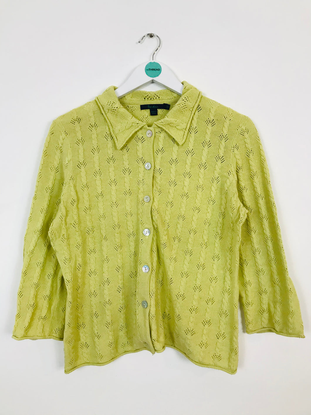 Boden Women’s Cottage Style Cable Knit Cardigan | UK 14 | Green