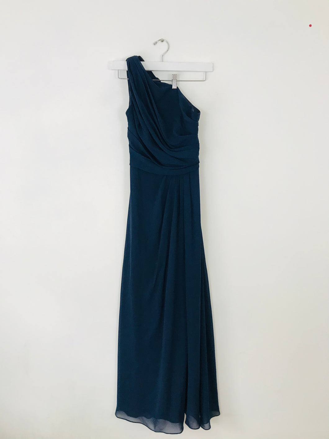 Infinite Wed2B Women’s One Shoulder Draped Maxi Evening Dress | UK6 | Navy Blue