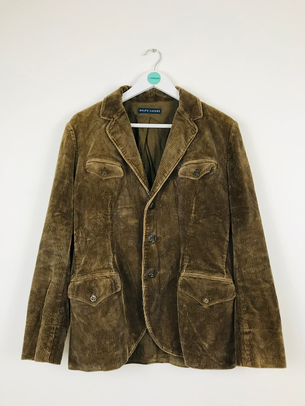 Ralph Lauren Womens Corduroy Blazer Jacket | UK14 | Brown