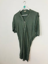 Load image into Gallery viewer, Diesel Women’s Batwing Sleeve Zip T-Shirt Top | L | Khaki Green
