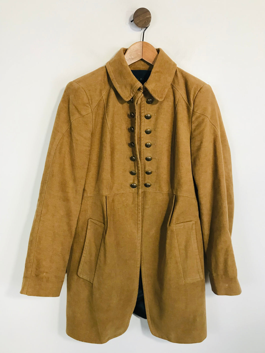 Zara Women's Cotton Military Jacket | L UK14 | Beige