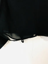 Load image into Gallery viewer, Zara Women&#39;s Long Sleeve Silk Blouse  | L UK14 | Black
