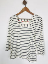 Load image into Gallery viewer, Phase Eight Women&#39;s Striped Square Neck T-Shirt  | UK10  | White
