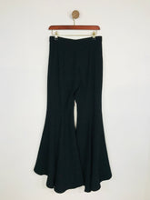 Load image into Gallery viewer, Zara Women&#39;s Ruffle Wide Leg Culottes Trousers NWT | M UK10-12 | Black
