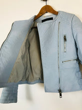 Load image into Gallery viewer, Zara Women&#39;s Faux Leather Biker Jacket | S UK8 | Blue
