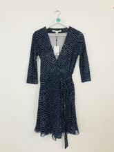 Load image into Gallery viewer, Diane von Furstenberg Women’s Polka Dot Wrap Dress NWT | US6 UK10 | Blue

