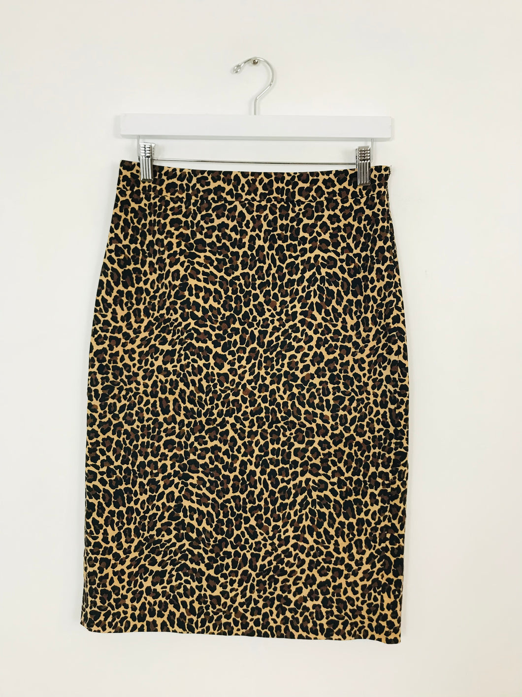 J.Crew Leopard Print Pencil Skirt | UK6-8 | Brown