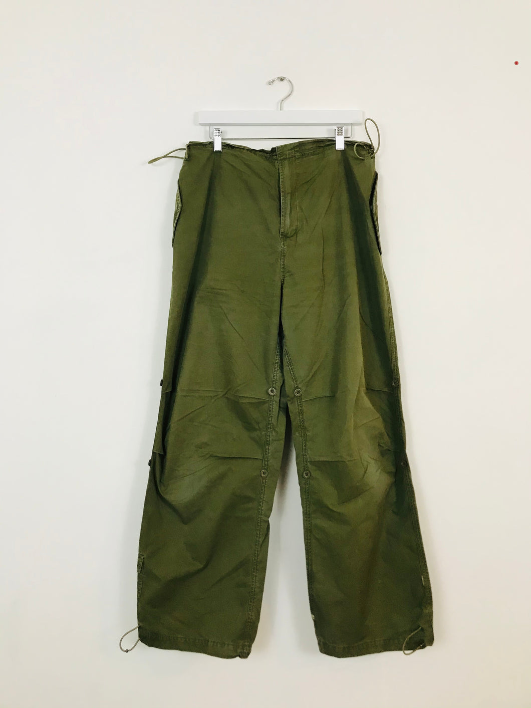 Maharishi Women’s Dragon Embroidered Cargo Trousers | XL UK18 | Khaki Green