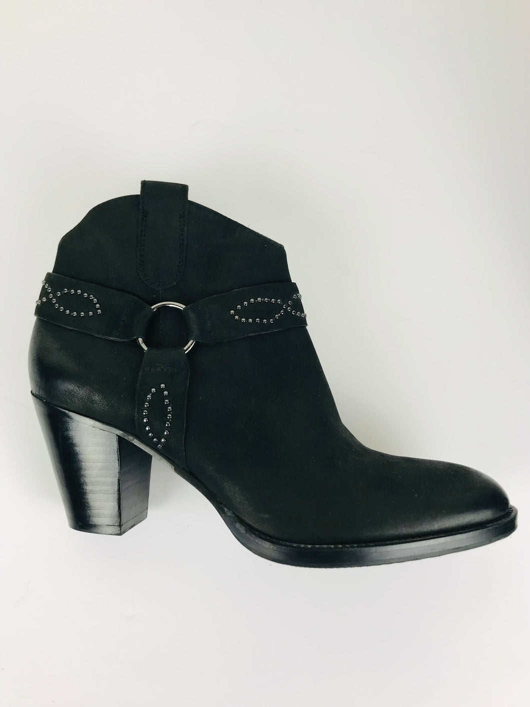 Mint Velvet Women's Leather Cowboy Boots | EU40 UK7 | Black