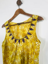 Load image into Gallery viewer, Boden Women&#39;s Cotton Embellished Tank Top | UK14 | Yellow
