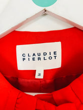 Load image into Gallery viewer, Claudie Pierlot Women’s Cropped Frill Blazer Jacket | 38 UK10 | Red
