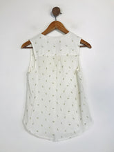 Load image into Gallery viewer, Anthropologie Vanessa Virginia Women&#39;s Embroidered Sleeveless Blouse | UK4 | White
