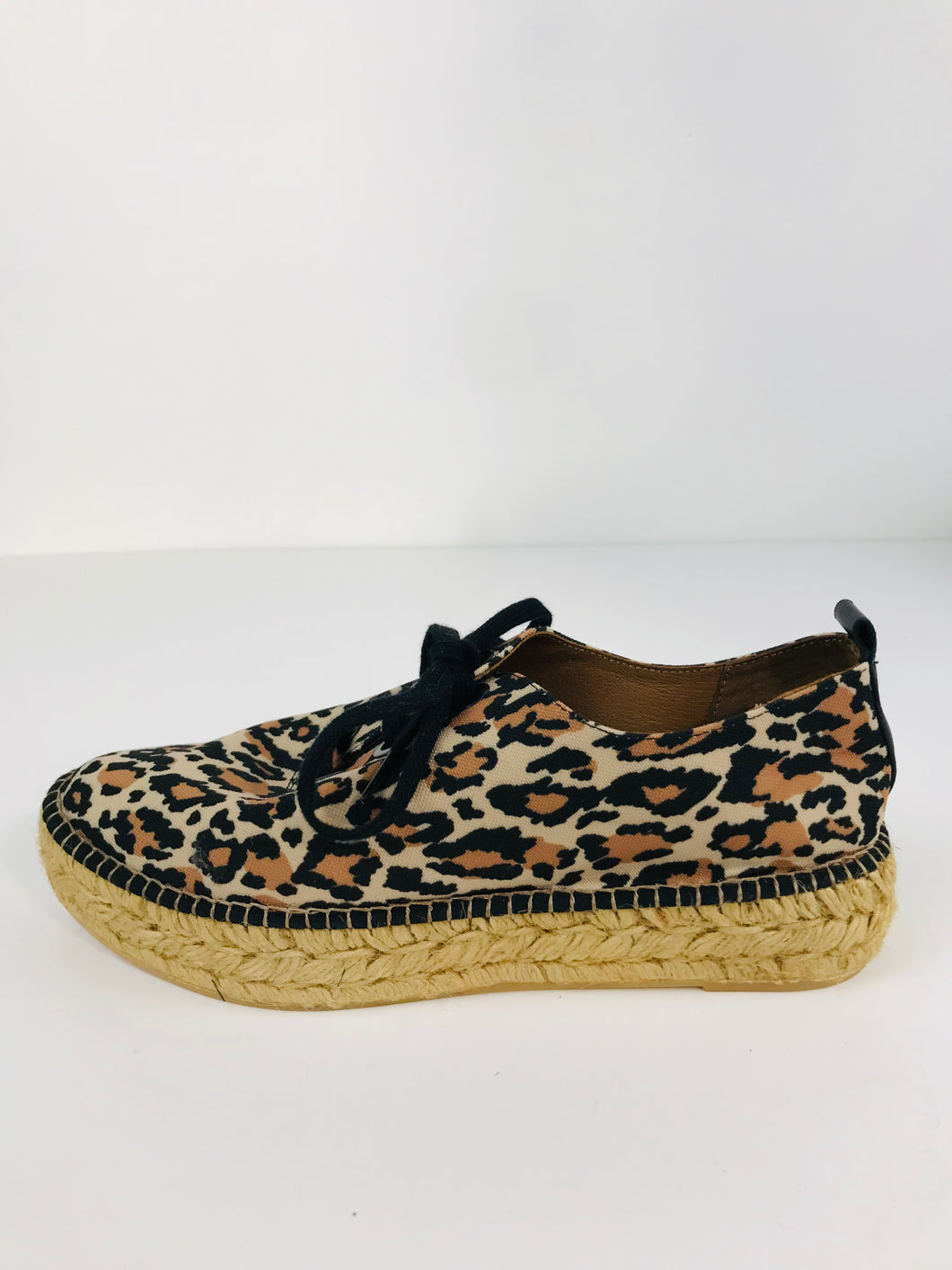 And/Or Women's Leopard Print Espadrilles Platform Trainers | EU39 UK6 | Multicoloured