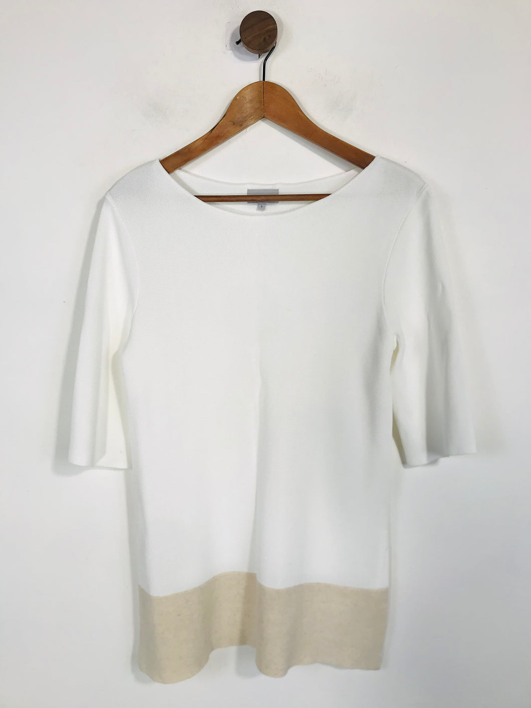Jigsaw Women's Linen Knit T-Shirt | S UK8 | White