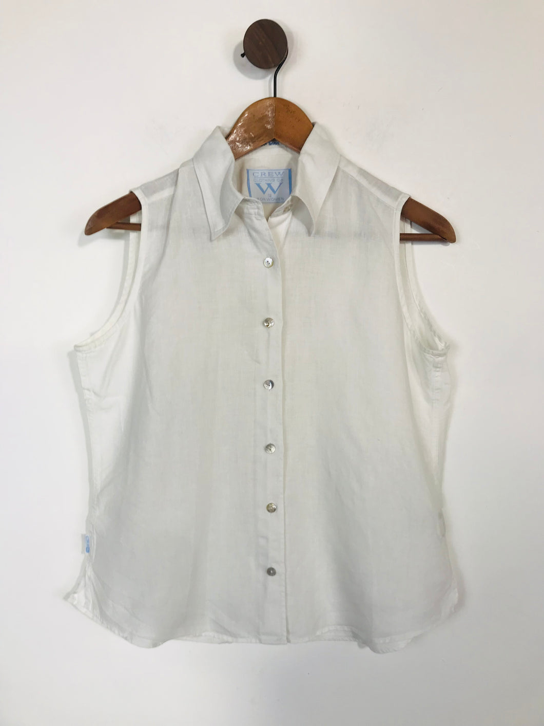 Crew Clothing Women's Linen Smart Button-Up Shirt | UK12 | White