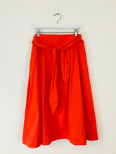Load image into Gallery viewer, Isa Arfen Women’s Pleated A-Line Midi Skirt | UK12 | Orange
