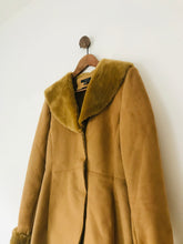 Load image into Gallery viewer, Zara Women’s Suede Shearling Coat | M UK10 | Brown
