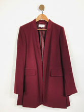 Load image into Gallery viewer, Reiss Women&#39;s Collarless Long Blazer Jacket | UK14 | Red
