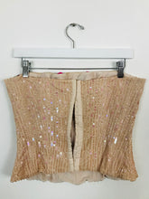Load image into Gallery viewer, Karen Millen Women’s Sequin Corset Tube Top | UK14 | Pink
