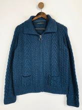 Load image into Gallery viewer, Antik Batik Women&#39;s Wool Zip Cardigan | M UK10-12 | Blue
