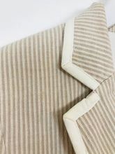 Load image into Gallery viewer, Mango Women&#39;s Fitted Pinstripe Blazer Jacket | UK10 | Brown
