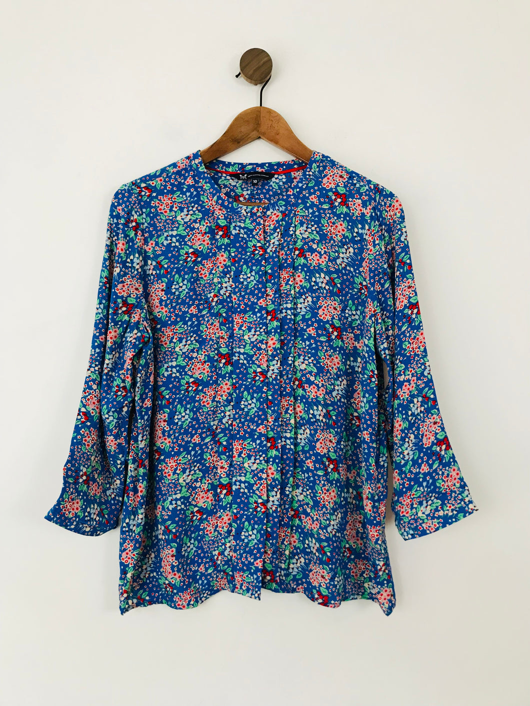 Crew Clothing Women's Floral Pleated Blouse | UK10 | Multicolour