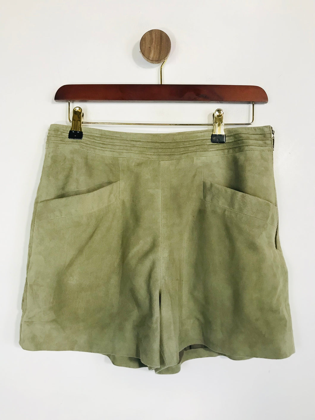 Reiss Women's Leather Shorts NWT | UK10 | Green