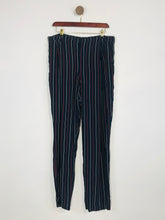Load image into Gallery viewer, Ghost Women&#39;s Striped Casual Trousers | M UK12 | Blue
