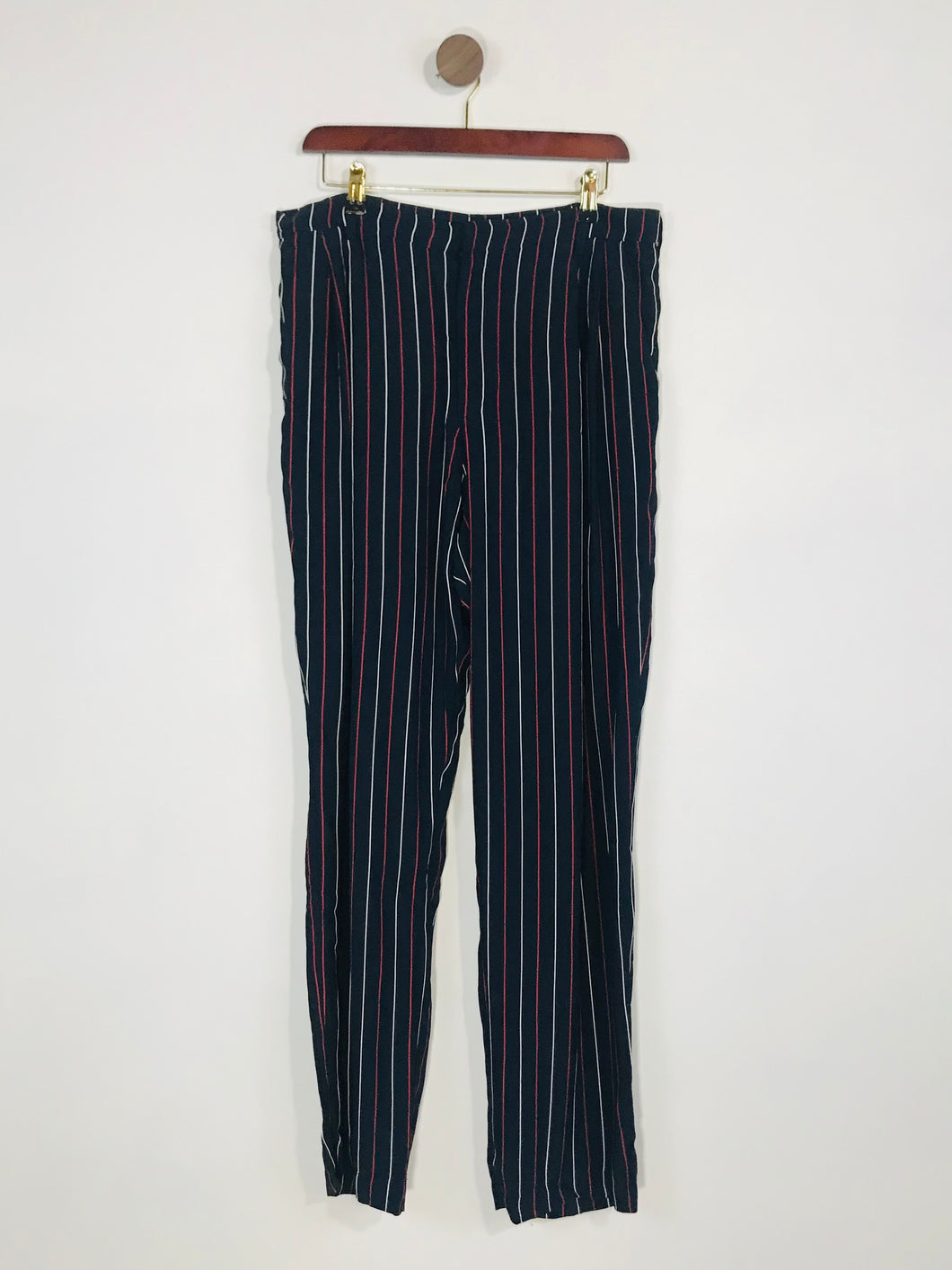 Ghost Women's Striped Casual Trousers | M UK12 | Blue