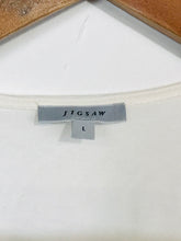 Load image into Gallery viewer, Jigsaw Women&#39;s Silk T-Shirt | L UK14 | White

