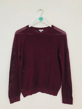 Load image into Gallery viewer, Jigsaw Women’s Knit Mesh Jumper | S UK8 | Burgundy Red
