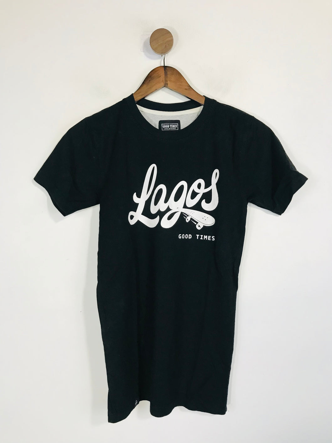 Lagos Skate Shop Men's Graphic Logo Print T-Shirt | S | Black
