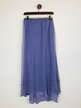 Load image into Gallery viewer, Jigsaw Women&#39;s Silk Flowy Maxi Skirt | UK10  | Purple
