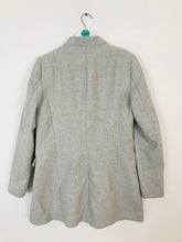 Load image into Gallery viewer, Zara Women’s Overcoat Wrap Coat Jacket | L | Grey
