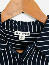 Load image into Gallery viewer, Whistles Women&#39;s Striped Midi Shirt Dress | UK10 | Blue
