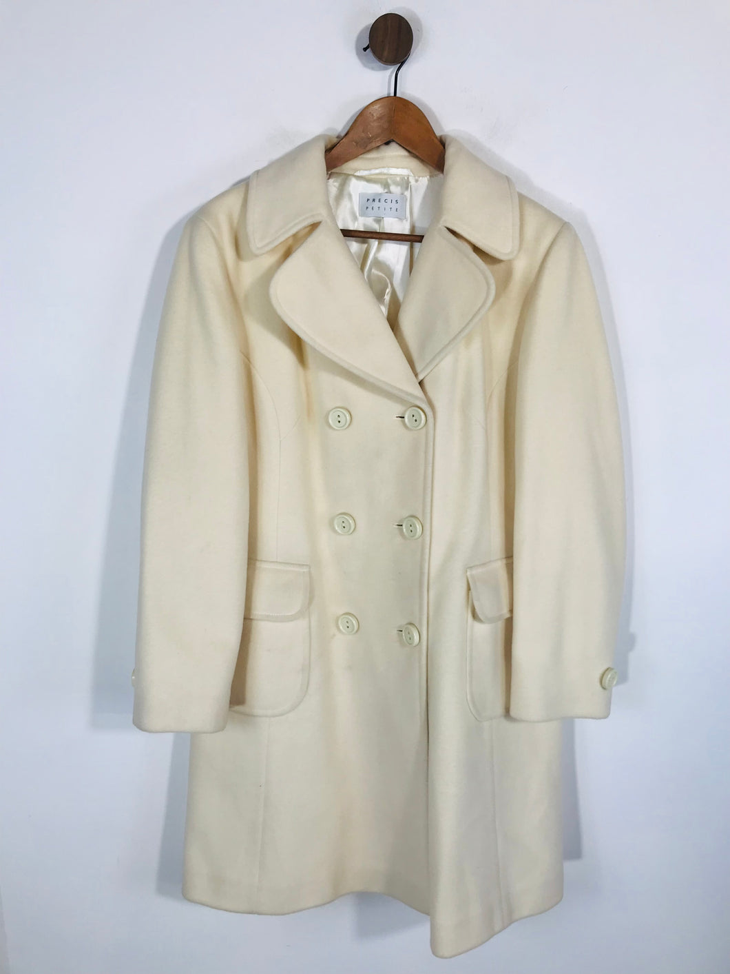 Precis Women's Cashmere Wool Peacoat Coat | UK16 | Beige